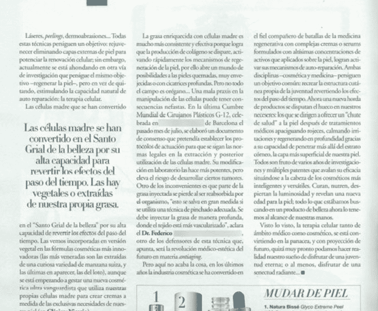 Opiniones cllinica vicario revista BAZAAR