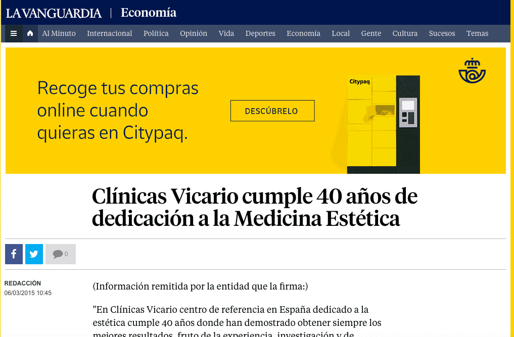 Opiniones clinica vicario en diario la vanguardia