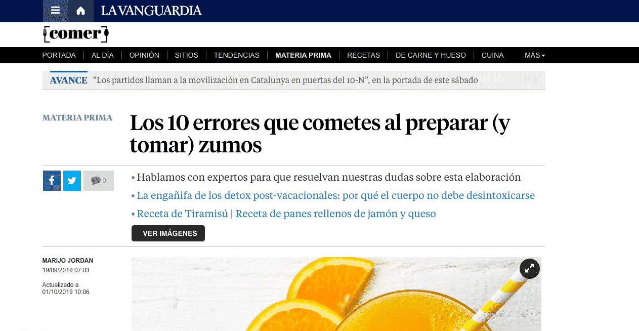 opiniones clinicas vicario La Vanguardia dietas